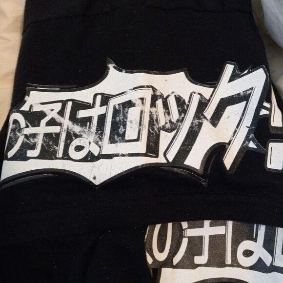 Weekend Warrior Anime Graphic Shirt-Large-Short Sleeve-Black & White-Crewneck - Picture 5 of 7